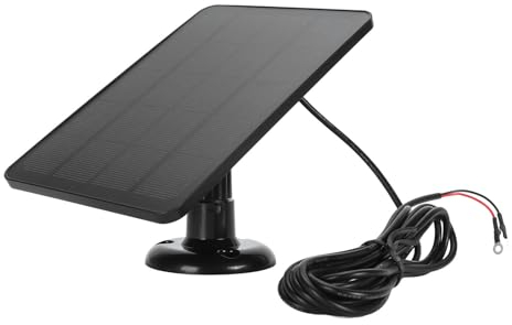 ASHATA 10W Solar Panel Charger for Nest for Doorbell 2K Camera for Ring Video Doorbell 2 for Doorbell 3, IP66 Waterproof, 360 Degree Adjustable Stand, 9.8ft Cable (CSP4W-O-B)