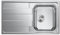 EVHOC Lavello Cucina Sopratop AURA S, 1 Vasca a Destra con Gocciolatoio, Lavandino in Acciaio Inox con Finitura Satinata, Made in Italy, 86x50 cm