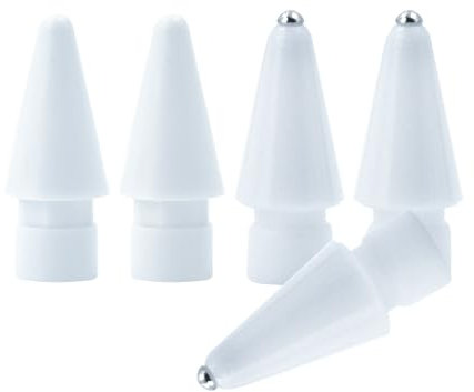 Teaque 5 Pezzi Punte AP Pencil Tips, Resistenti all'Usura e Altamente Sensibili Punta AP Pencil, Punte Penna iPad Compatibile con AP Pencil 2 Generazione/1 Generazione, Accessori iPad