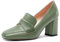 Castamere Donna Chiusa Quadrata Punta Medio Blocco Tacco Heel Slip-on Pumps Ufficio Dress Casual Scarpe 8 CM Heels Verde Oliva 41 EU