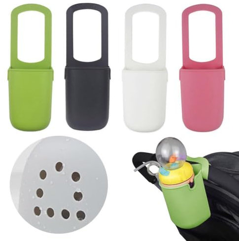 Soporte para botella de bicicleta, soporte de silicona para cochecito, nuevo portavasos extraíble para cochecito, bolsa de almacenamiento de silicona, portavasos portátil para silla de ruedas,