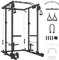 GarveeLife Power Cage, 907.2 kg Power Rack mit Kabel-Cross-Over-System, Multifunktionales Krafttraining Squat Rack mit Lat-Pull-Down-System, Heim-Fitnessgeräte mit Trainingsaufsatz, Schwarz