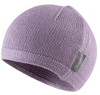 Sterntaler OCS Strickmütze – Klassische Babymütze aus Baumwollgarn (Bio) – Unisex Übergangsmütze ab Geburt – Basic Kopfbedeckung – Beanie Mütze einfarbig – Größe 43, Farbe Flieder