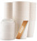 FOOGO Green 500pcs 8oz Disposable Strong Single-Wall White Paper Coffee Cups with Secure Lids, FSC® Certified, Takeaway, Paper Cups for Hot Drinks, Parties, Eco-Friendly