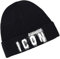 SHEMINES DSQUARED2S Icons Herren-Strickmütze, Winter-Thermomütze, warm, weich, dehnbar, Strickmützen, Mützen für Herren, Outdoor, Schwarz , Einheitsgröße