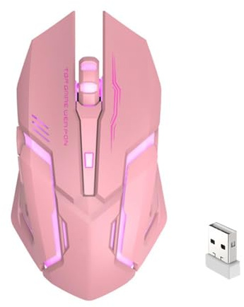 Generico Inalámbrico para portátil - Ergonómico inalámbrico para juegos | para ordenador portátil PC Plug & Play, USB inalámbrico ergonómico con 6 botones silenciosos para PC, Laptop, Ordenador