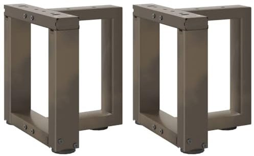 vidaXL Couchtischbeine in T-Form, 2 Stück, Naturstahl, Tischbein, Metalltischbein, Möbelbein, Möbelbein