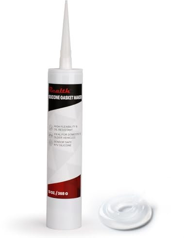 Realth Colla Sigillare per Auto, Trasparente Silicone - 368g | Alta Temperatura | Resistenza All'olio | Sigillante in Silicone Multiuso per Porte Auto, Parabrezza, Motori