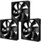 Thermalright TL-C14C X3 - Ventilador para CPU (140 mm, PWM, silencioso, con velocidad de rotación de 1500 rpm, 3 unidades)