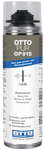 12 x OTTO-PUR OP915 500 ml Pistolenschaum Montageschaum Für Verfüllung, Dämmung & Isolierung, Luftdichter Und Wasserfester Bauschaum Brunnenschaum Schallschutzschaum 60 dB für Schaumpistolen