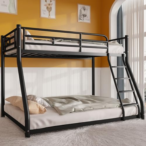 AUEYTVR Metal Twin Over Full Bunk Bed, Bunk Beds Twin Over Full Size