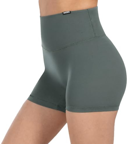 SMILODOX Shorts Damen SoftFeel Leola, High Waist Yogashorts, atmungsaktiv & schnelltrocknend, Radlerhose 4-Wege-Stretch, Feuchtigkeitsableitend, ideal für Yoga, Pilates & achtsames Training