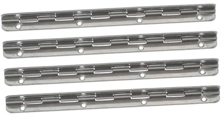 Ciieeo 4pcs Heavy Duty Stainless Steel Piano Hinges for Jewelry Box Woodworking Cabinet Hinges Narrow