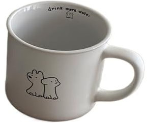 XUWEWI Tazas Parejas 2 uds Taza Negra pequeña esmerilada Taza de café Taza de Agua Taza de Pareja 320ml Taza de Leche de Desayuno para Bodas Cumpleaños(White)