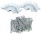 60pcs Drywall Hanging Bolts Anchors Heavy Duty Microwave Mounting Kit Wall Anchors for Drywall Microwave Bracket Microwave Installation Screws Wings Hanging Wing Nut Steel Silver