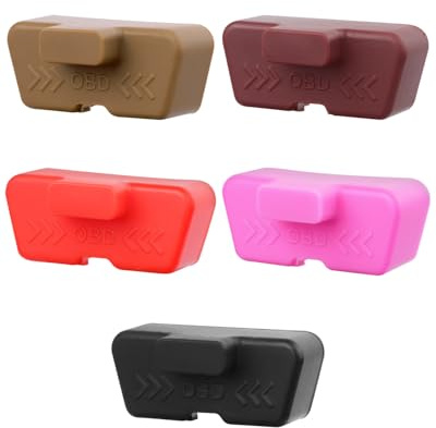 YANBORONSN OBD Port Lock,OBD Port Lid,Waterproof OBD Cover Lock Anti Protector,Silicone Interface Protective Cover Sleeve for Variety of Models Automotive(5 Pack)