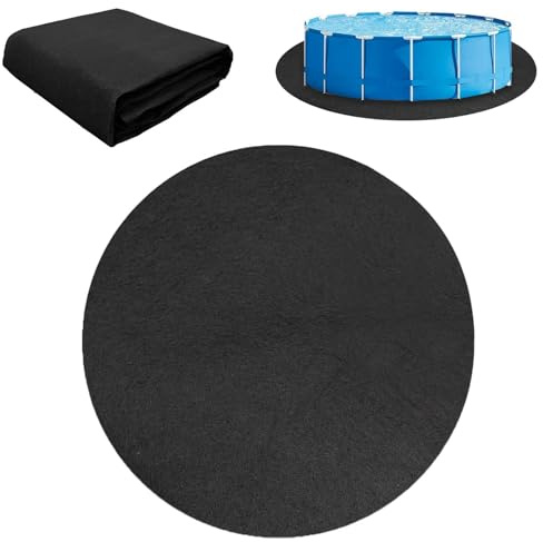 MeYuxg Tappeto sotto Piscina Fuori Terra Rotondo, Antiscivolo Outdoor Tappeto Piscina Fuori Terra per Esterni, Tappeto Base per Piscina Anti Perforazione per Piscine e Vasche (Diametro 370 CM)