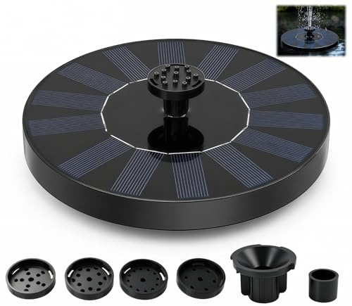 Fontaine à Eau Solaire pour Jardin - Fontaine Solaire pour Bain d'oiseaux avec Pompe Flottante et Pieds de Support - Écologique et Facile à Utiliser