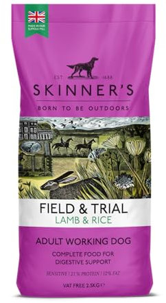 Skinner's Field & Trial Complete Dry Adult Working Dog Food Lamb and Rice, 2.5 kg