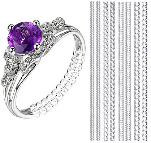 Riduttore Dimensione Anello per Anelli Larghi | Regolatore Trasparente | Invisibile Protettivo per Rendere Piccoli Gioielli in Argento, Platino o Oro Bianco