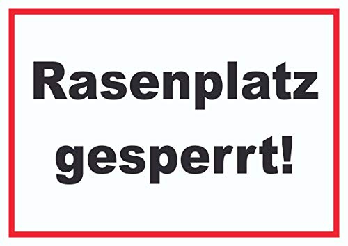 HB-Druck Rasenplatz gesperrt Schild A3 (297x420mm)