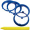 4X Zentrierringe Blau 71,6 mm x 66,6 mm + 1x Reifen Kreide Fett Stift