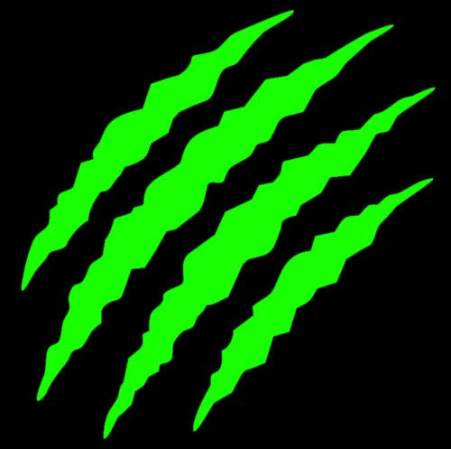 HR-WERBEDESIGN 2X Monster 30x15cm Kralle Sticker Aufkleber Motorrad Auto JDM OEM Tuning