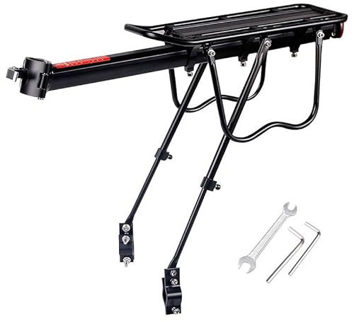 H022B - Fahrrad Gepäckträger Sattel/Rahmen Montage Flankenschutz Reflektor Einstellbare Fahrradrücksitz - INION