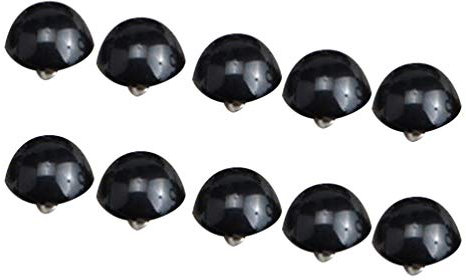 SUPVOX 200 stücke Pilz Taste Nähknöpfe halbkugel knöpfe Gewölbte Nähen Tieraugen Puppe DIY Handwerk 10.0 MM (Schwarz)