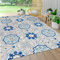 JONATHAN Y AMC101A-8 Mediterraner Medaillon-Teppich für den Indoor Outdoor Bereich, Bohemian Floral, pflegeleicht, Schlafzimmer, Küche, Garten, Terrasse, Veranda, unempfindlich, 240x300 cm, blau/grau