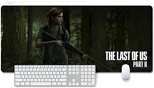 The last of us part Tappetino Mouse Gaming, Grande Anime Mouse Pad XXL 900x400mm Confortevole, Lavabile, 3mm Antiscivolo Tappetino Scrivania Supporto per Ufficio Computer, Adatto per computer e PC, J