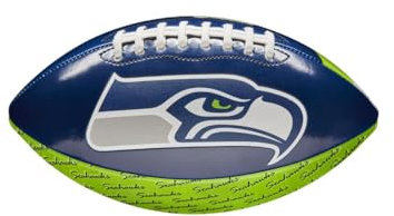 Wilson American Football NFL CITY PRIDE, Seattle Seahawks, Mischleder, Für Freizeitspieler, Blau/Grün, WTF1523XBSE