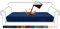 Granbest Premium Wasserdicht Sofa Sitzkissenbezug, High Stretch Jacquard Sitzkissenschutz Sofasitzbezug für Couch (3 Sitzer, Dunkelblau)