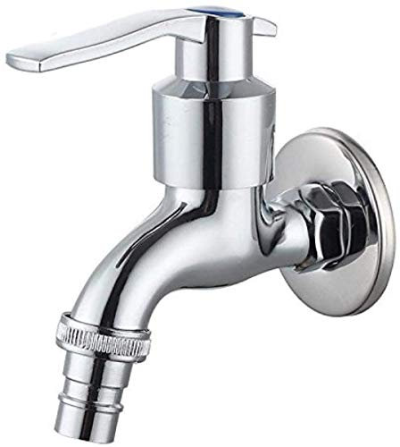 Outside Tap Faucet Bathroom Sink Taps Universal Interface Hot and Cold Water Washing Machine Faucet All Copper Main Faucet Into The Wall Basin Brass Sink Mixer Taps Non-Concussive Bathroom Faucets. Ga
