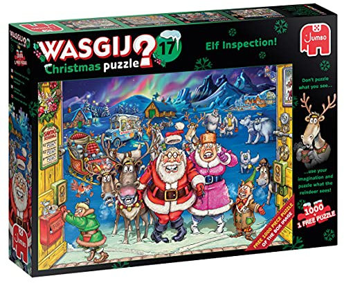 Jumbo Spiele Wasgij Christmas 17 Elf Inspection - Puzzle 2x1000 Teile