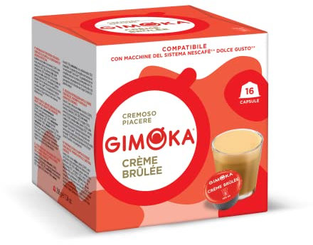 Gimoka - Compatible Pour Nescafè - Dolce Gusto - 48 Capsules - Goût CREME BRULEE - Made In Italy - 3 Paquets De 16 Capsules