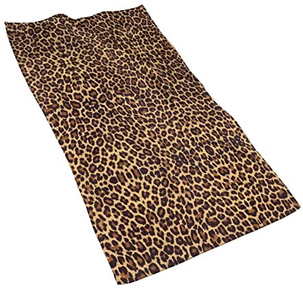 Tapeten-Handtuch mit Leopardenmuster, super weich und saugfähig, für Bad und Küche, Duschtuch – 69,8 x 39,9 cm