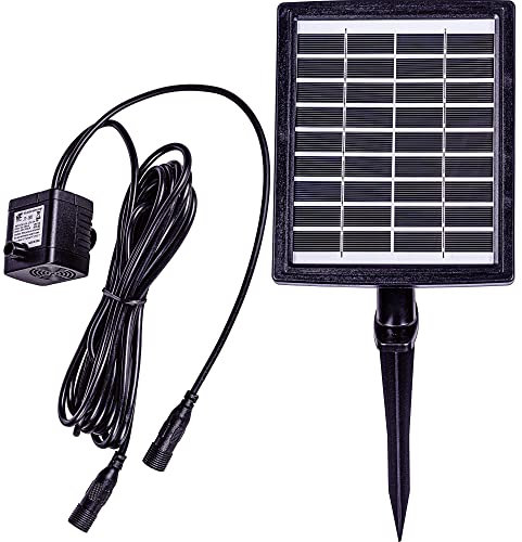 STILISTA Solarpumpe 2,8 W, Förderhöhe bis 100 cm, Fördermenge bis 350 l/h