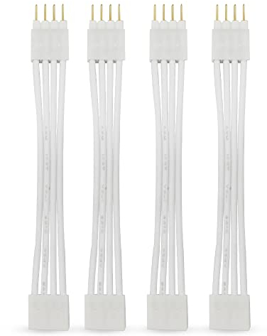Philips Hue Gradient Lightstrip - Erweitern Sie Ihre Beleuchtung flexibel mit dem Lightstrip gradient und unserem Verlängerungskabel (5 cm (4 stück))