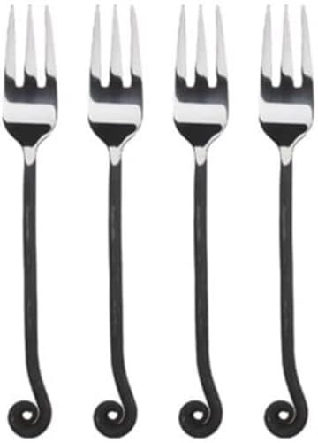 Treble Chef Salatgabeln, 19,5 cm, mittelalterliches gedrehtes Esszimmer-Set, Ess-/Schlemmutensilien-Set, funktionales Gabel-Besteck für Familienessen, Hotel, Restaurant, Ess-Set für jedermann