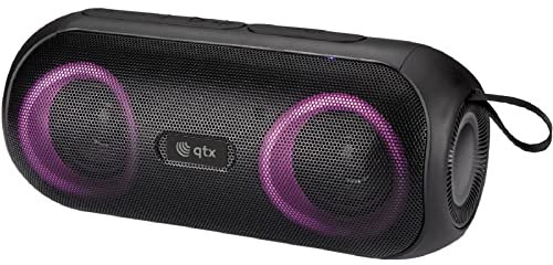 QTX | PartyPod: Bluetooth Party Speaker with LED Light Show | 16W of Power & Splash Resistant