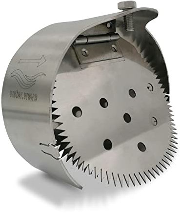 Rat Blockers Acier inoxydable pour canalisations – Deux vannes en acier, clapet anti-retour de 15,2 cm, design plus court pour raccords incurvés