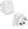 South Africa to Uk Plug Adapter 2 Pieces, 3 Pin South Africa to UK Travel Adapter Converter Plug, PABANCE Sa Plug to UK Socket with Child Safety Shutter, Type M to Type G (White)