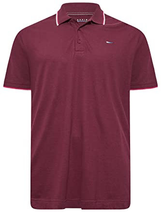 BadRhino Big & Tall Windsor Wine Tipped Polo Shirt - Men's - Plus Size Curve