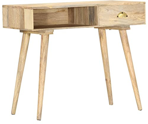 ZQQLVOO Table console 90 x 45 x 75 cm en bois massif mangue, table console, table console, table de couloir, table d'entrée, table d'appoint pour entrée et couloir