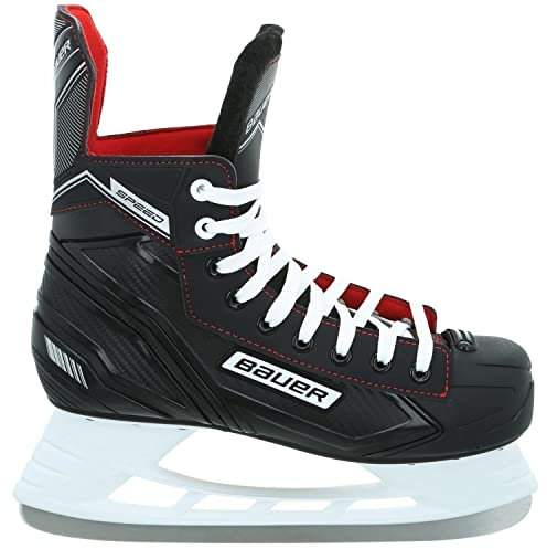 Bauer Sports Kinder Speed Skate JR EH-Skate Schlittschuhe schwarz Weiss rot Silber - 3/36