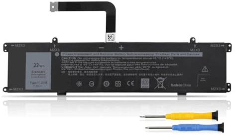 K KYUER FTD6M Laptop Battery for Dell Latitude 7285 2-in-1 i7-7Y75 Intel i5-7Y57 12.3 12.3-inch Detachable Productivity Keyboard Series K17M 6HHW5 06HHW5 T0T32 Notebook Tablet Battery 7.6V 22Wh