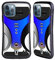 Head Case Designs Blu CPU Cover Ibrida Compatibile con Apple iPhone 12 / iPhone 12 PRO