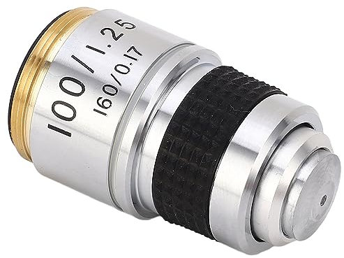 Obiettivo per Microscopio 100X Dimensione RMS Sostituzione Dell'obiettivo Professionale Resistente Alla Caduta per la Maggior Parte dei Microscopi Biologici Professionali
