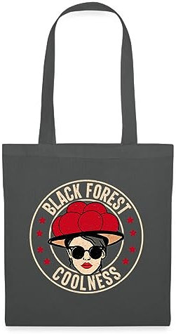 Spreadshirt Schwarzwald Bollenhut Black Forest Coolness Geschenk Stoffbeutel, One size, Graphite